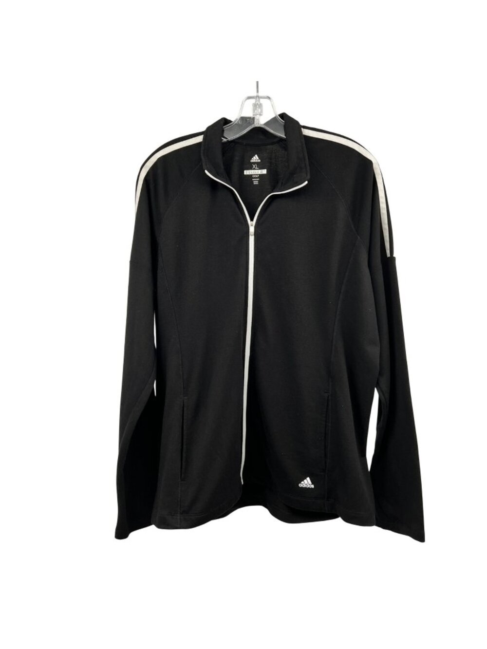 Adidas Golf Womens Jacket Full Zip Black/White Size XL Pockets